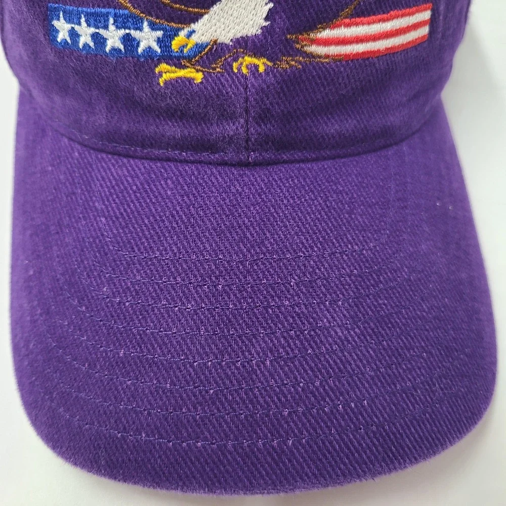 Vintage Operation Enduring Freedom Hat Strapback Purple USA Military OEF War Men
